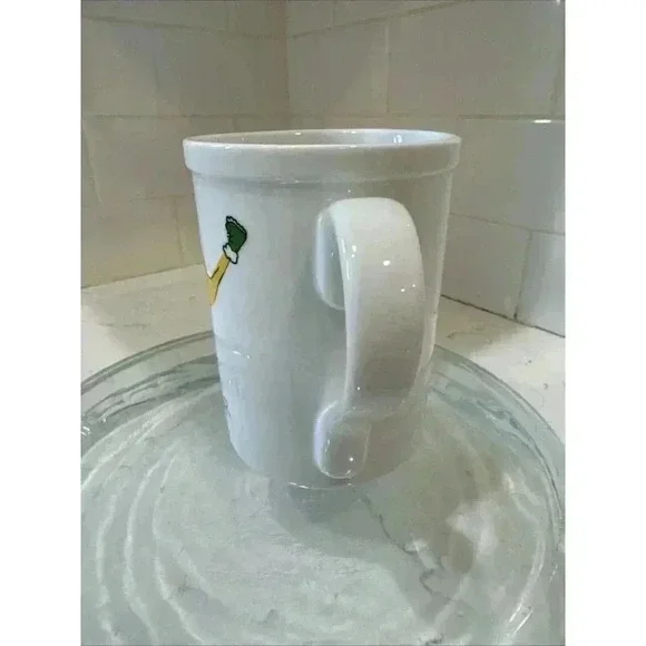 Pottery Barn Christmas Reindeer Mug Cup Hip Dancer Holiday Santa - Picture 2 of 10